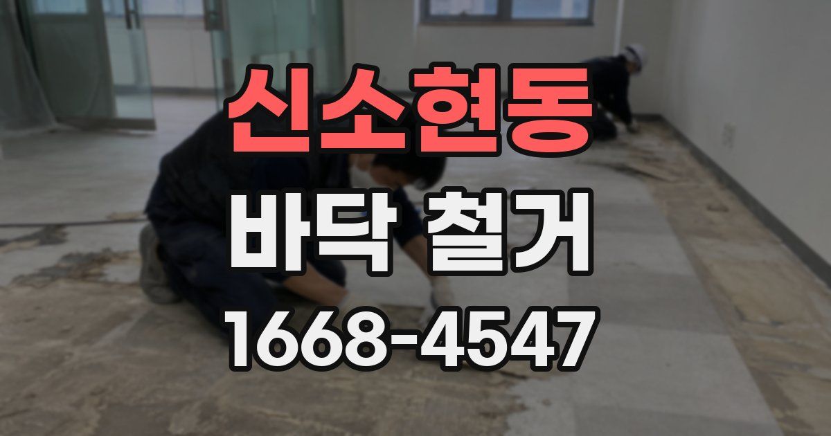 신소현동 바닥 철거