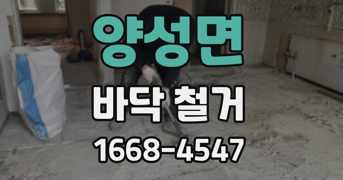 양성면 바닥 철거
