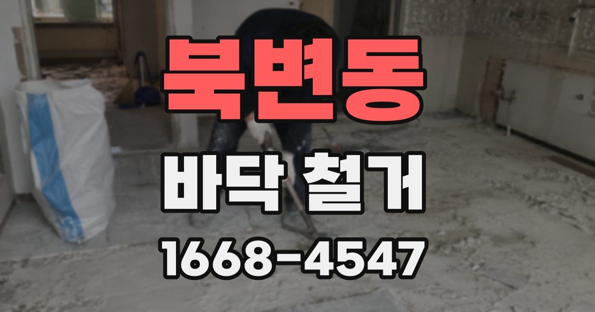 북변동 바닥 철거