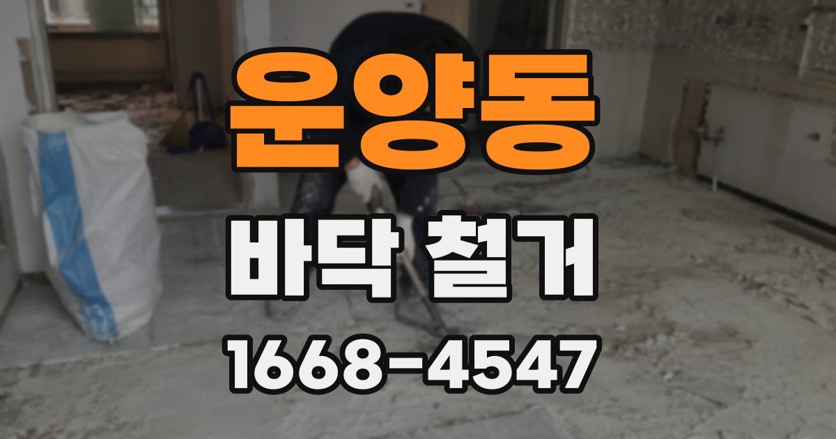 운양동 바닥 철거
