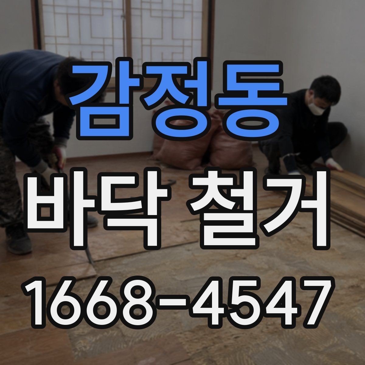 감정동 바닥 철거 범위 결정에 도움이 되는 기준
