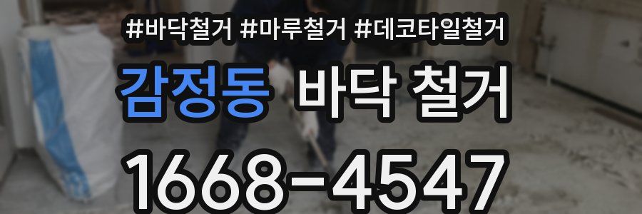 감정동 바닥 철거