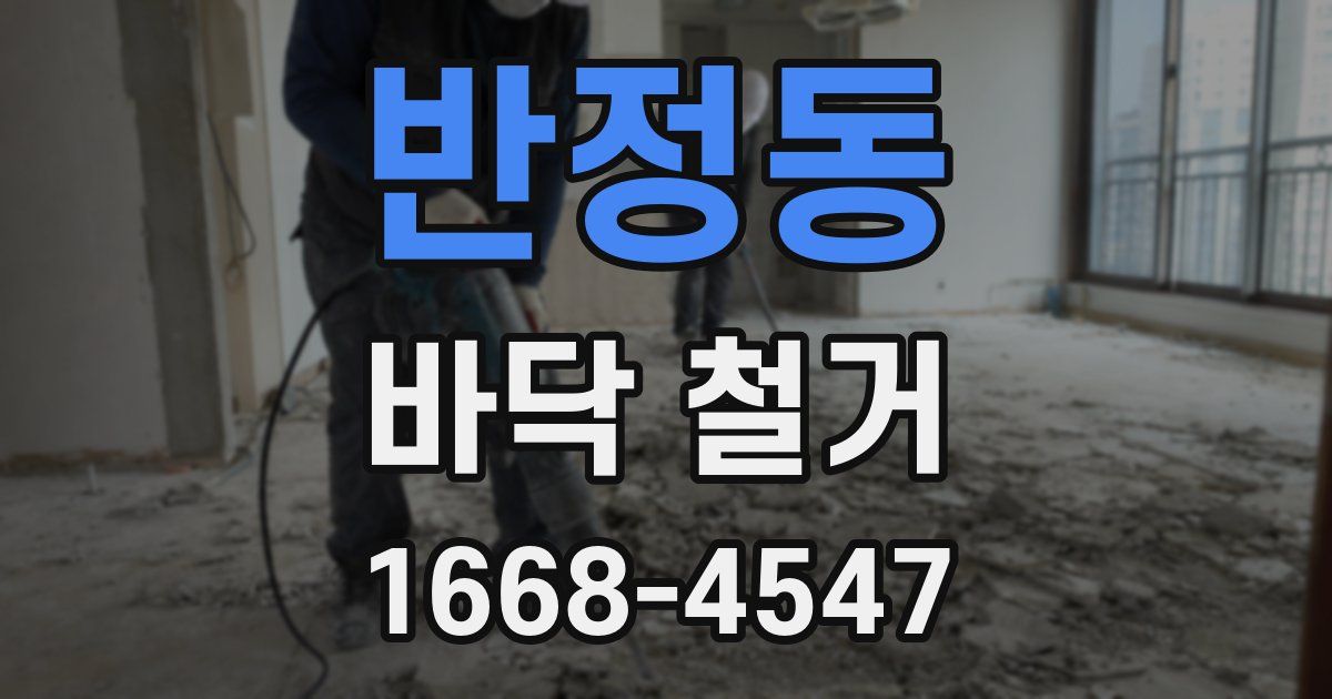 반정동 바닥 철거