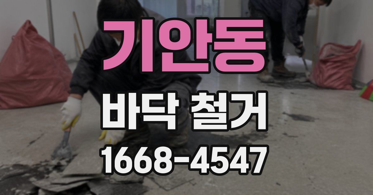 기안동 바닥 철거