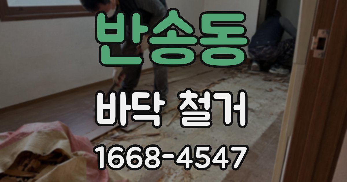 반송동 바닥 철거