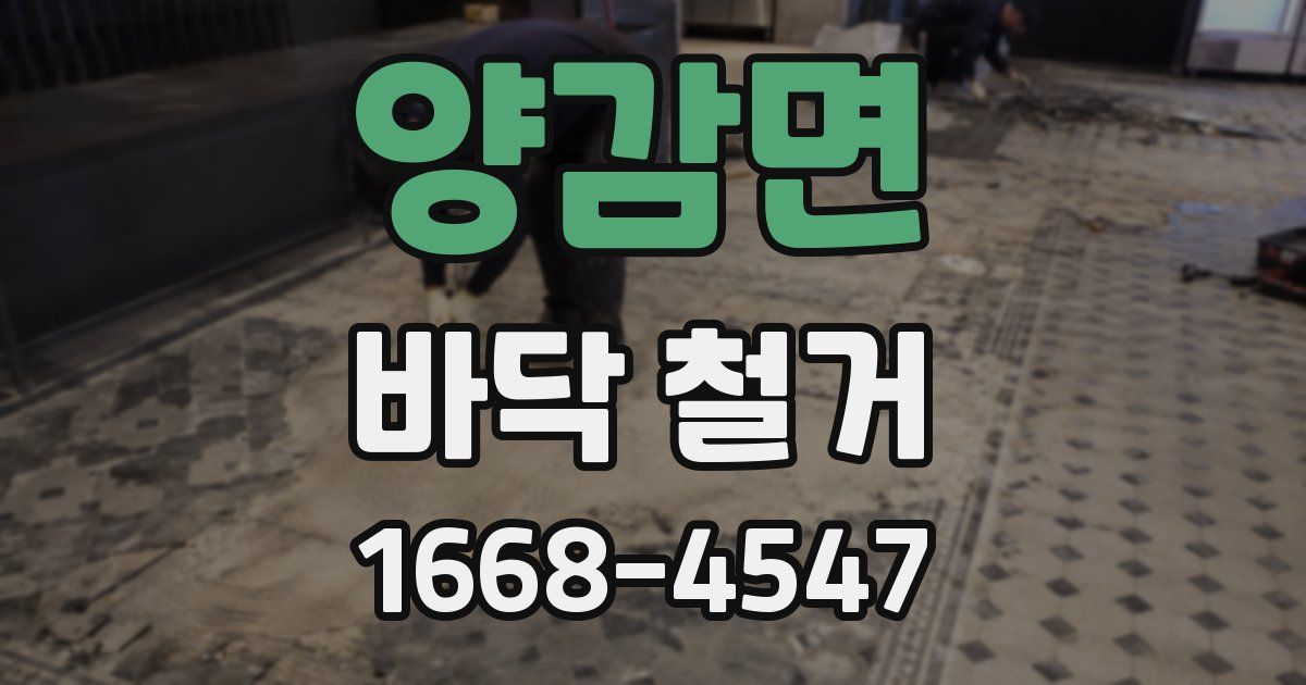 양감면 바닥 철거