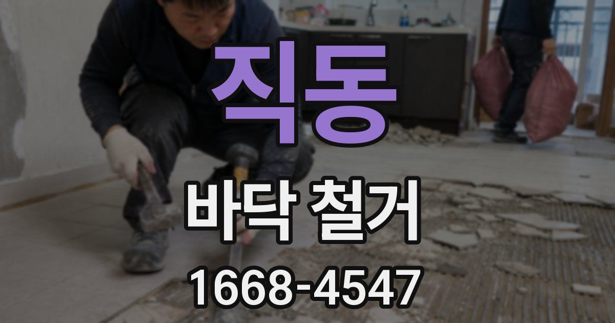 직동 바닥 철거