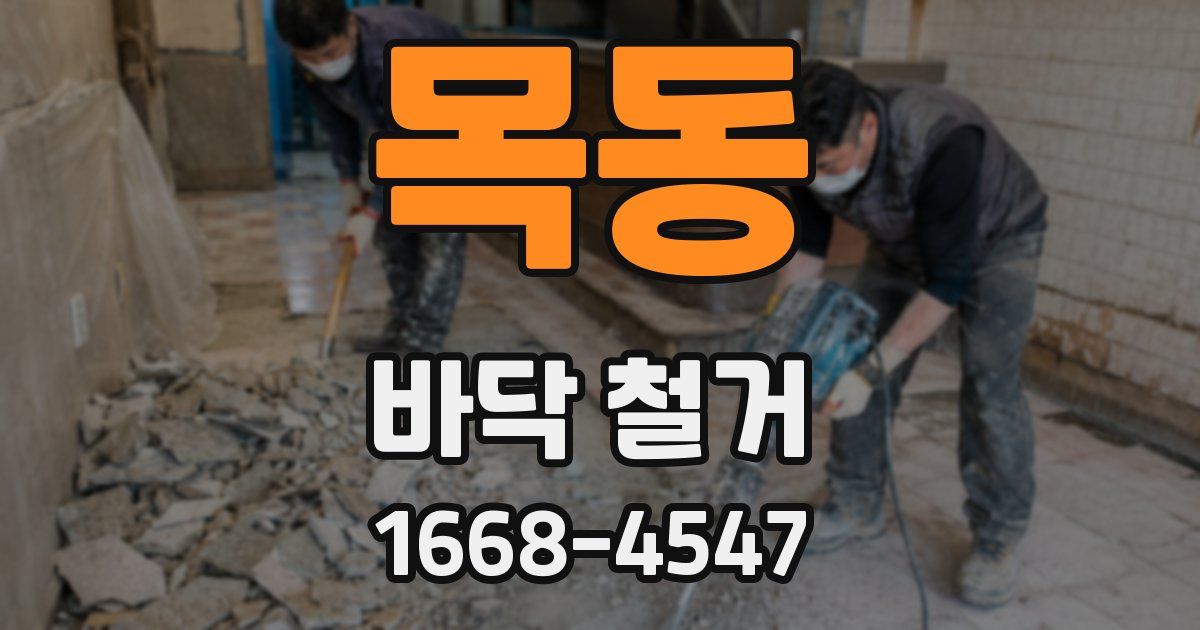 목동 바닥 철거