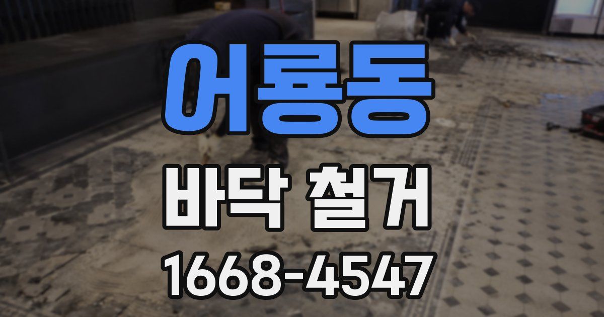 어룡동 바닥 철거
