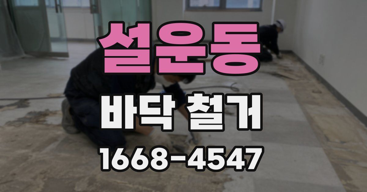 설운동 바닥 철거