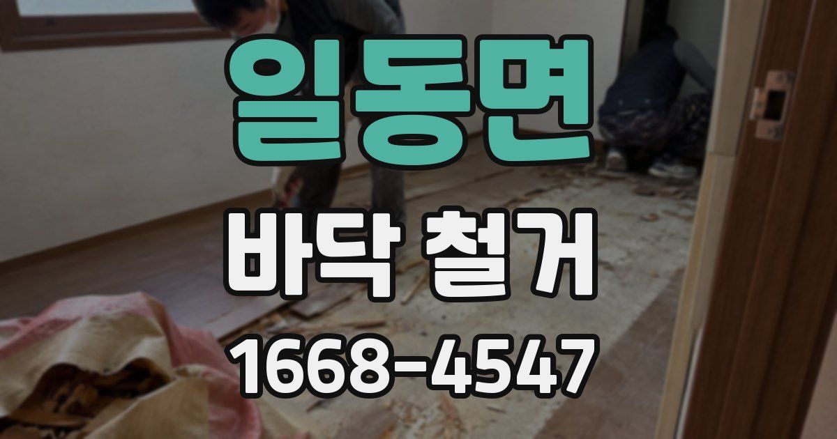 일동면 바닥 철거