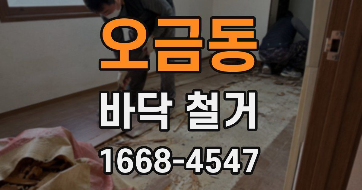 오금동 바닥 철거