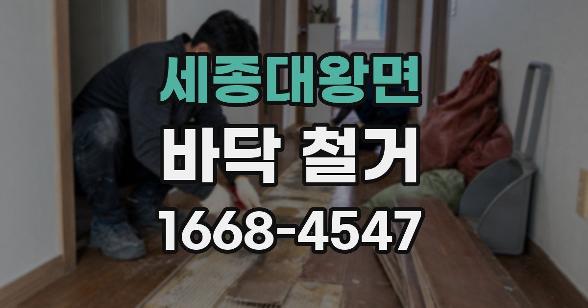 세종대왕면 바닥 철거