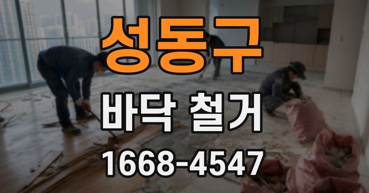 성동구 바닥 철거