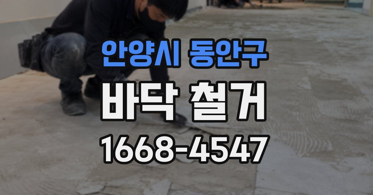 안양시 동안구 바닥 철거