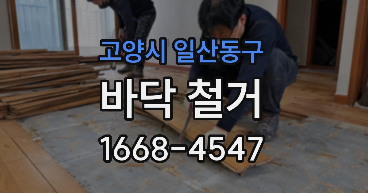 고양시 일산동구 바닥 철거