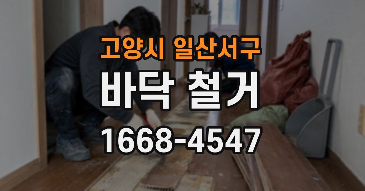 고양시 일산서구 바닥 철거