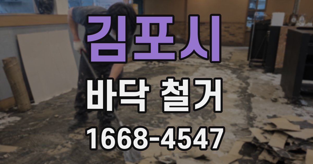 김포시 바닥 철거