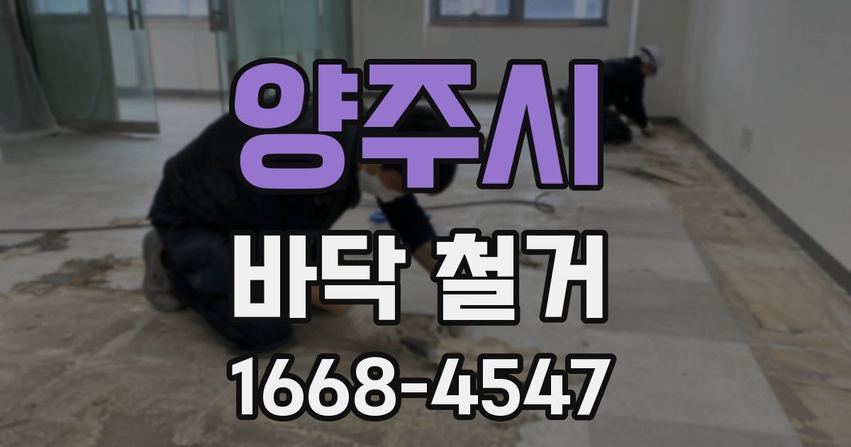 양주시 바닥 철거