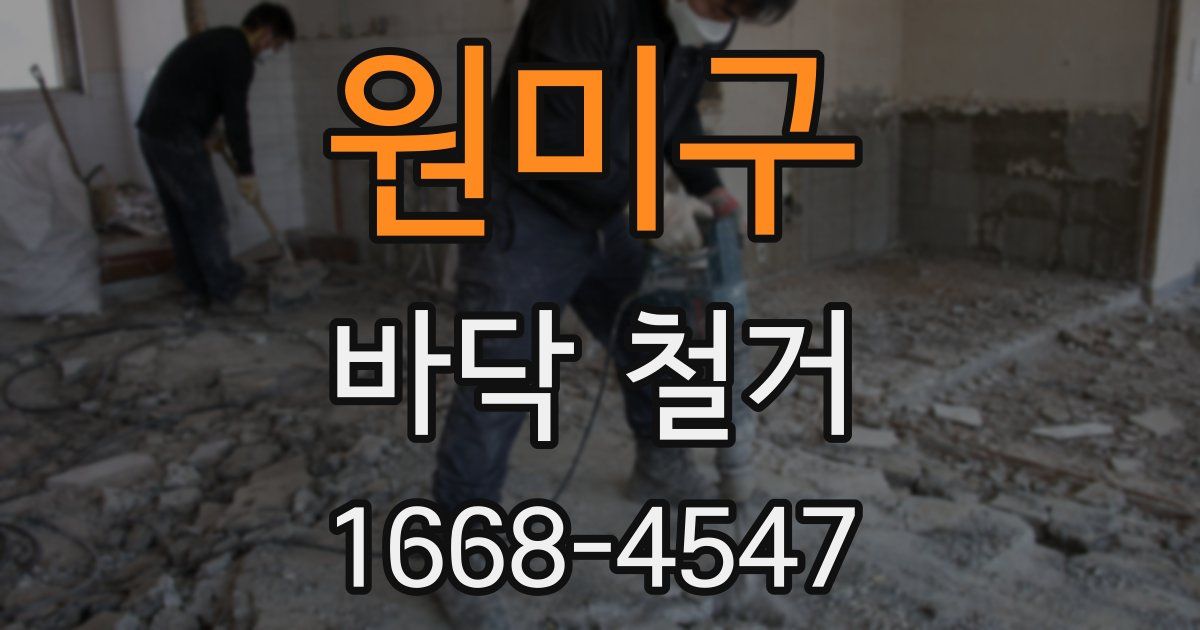 원미구 바닥 철거