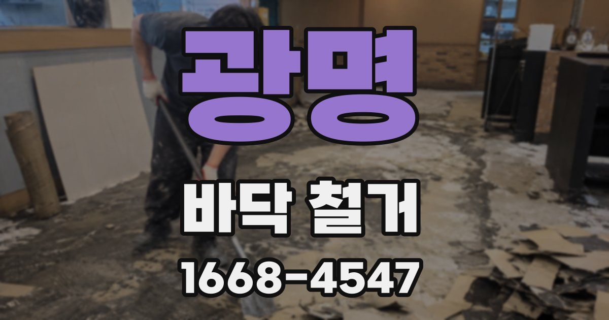 광명 바닥 철거