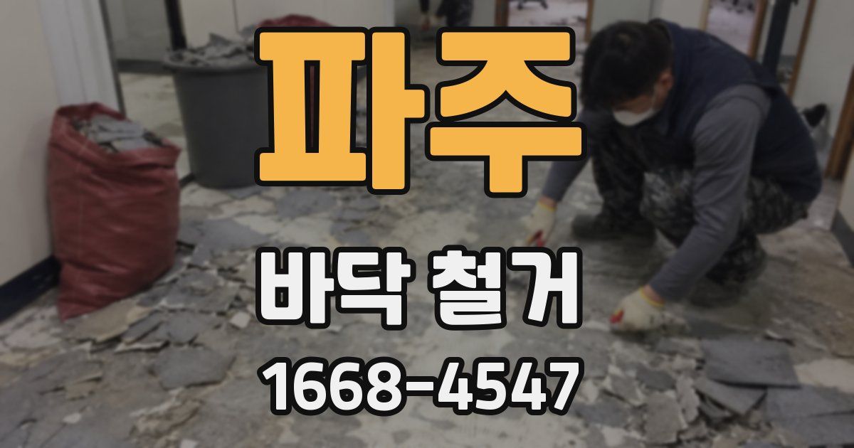 파주 바닥 철거