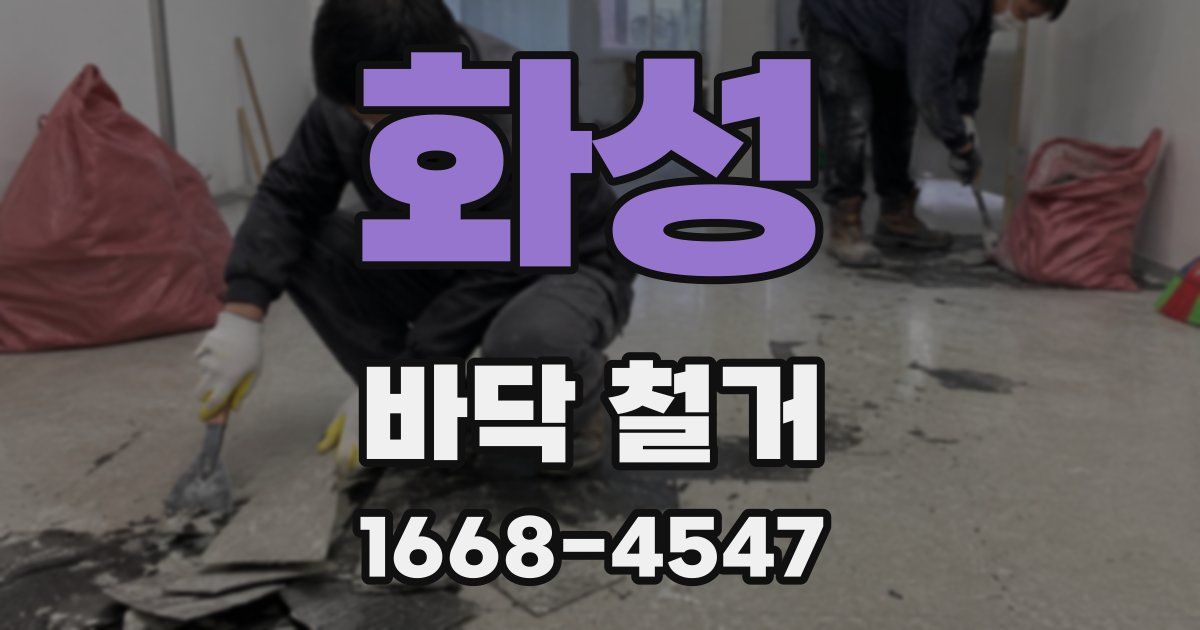 화성 바닥 철거