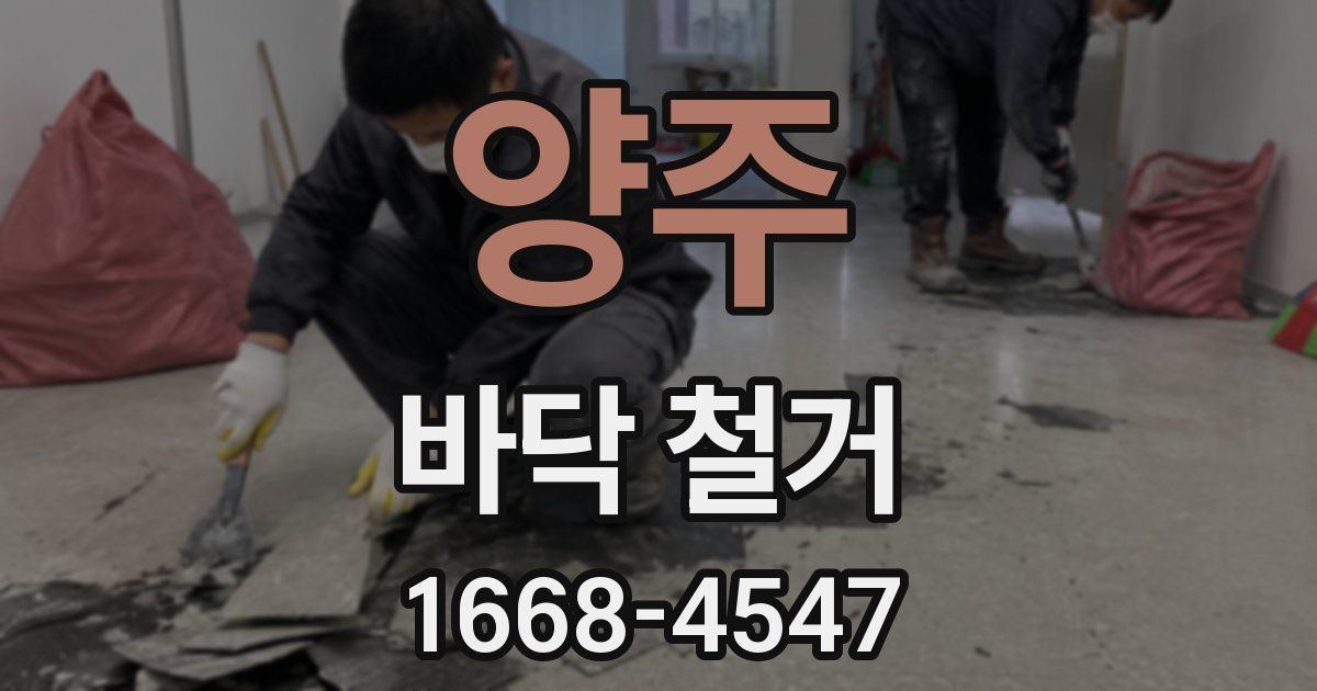 양주 바닥 철거