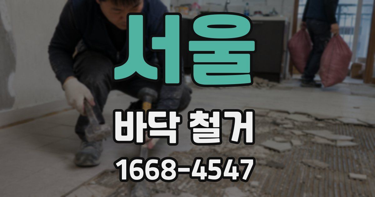 서울 바닥 철거