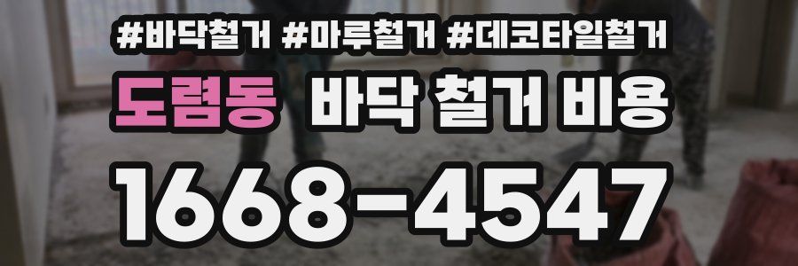 도렴동 바닥 철거 비용