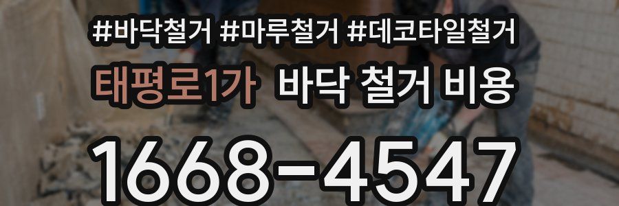 태평로1가 바닥 철거 비용