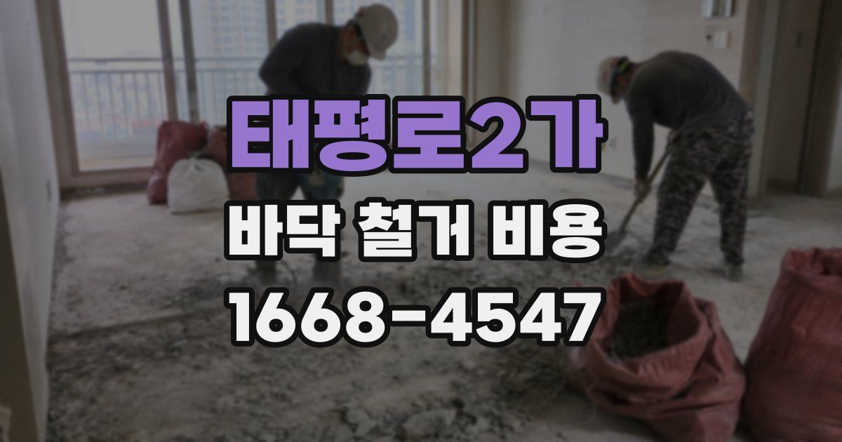 태평로2가 바닥 철거 비용