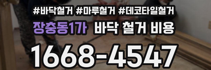 장충동1가 바닥 철거 비용