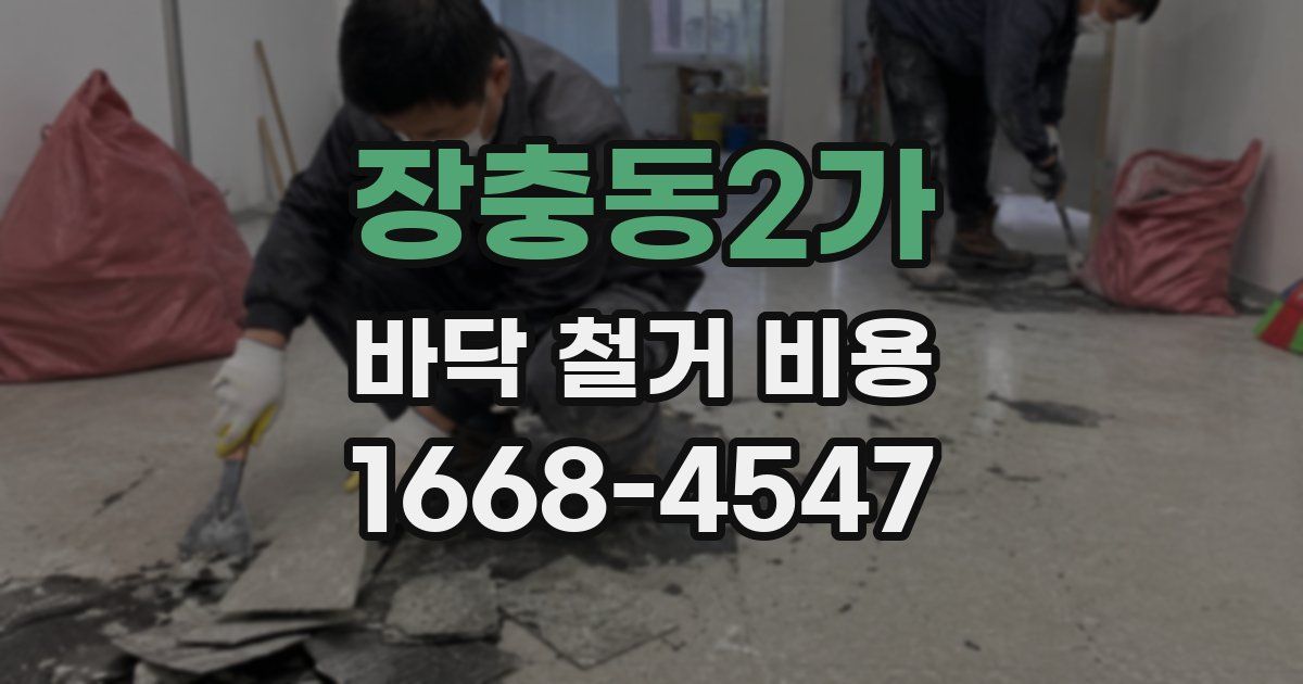 장충동2가 바닥 철거 비용