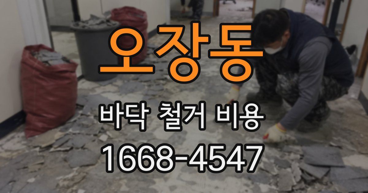 오장동 바닥 철거 비용