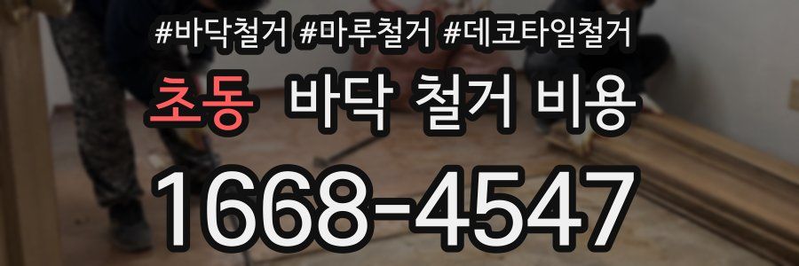 초동 바닥 철거 비용