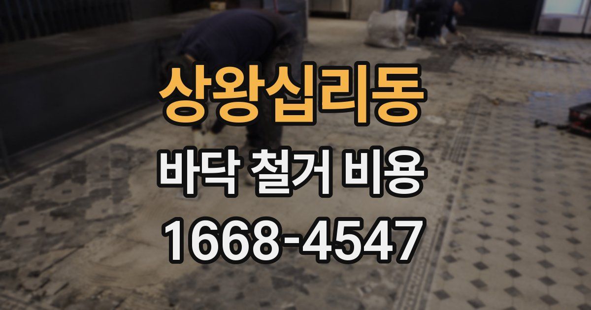 상왕십리동 바닥 철거 비용