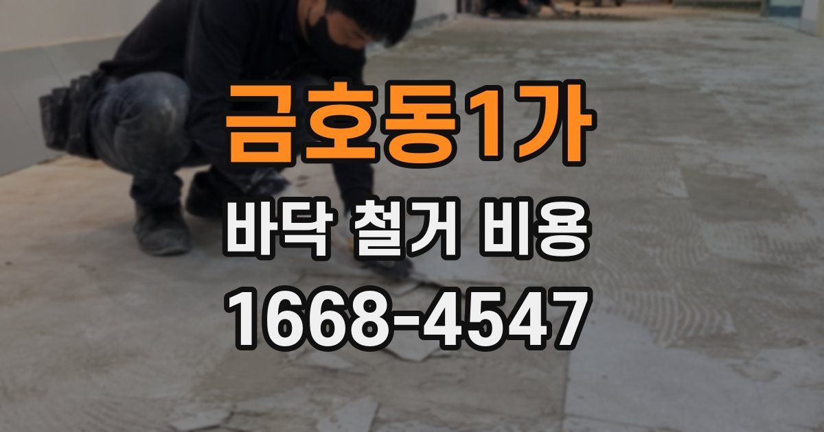 금호동1가 바닥 철거 비용