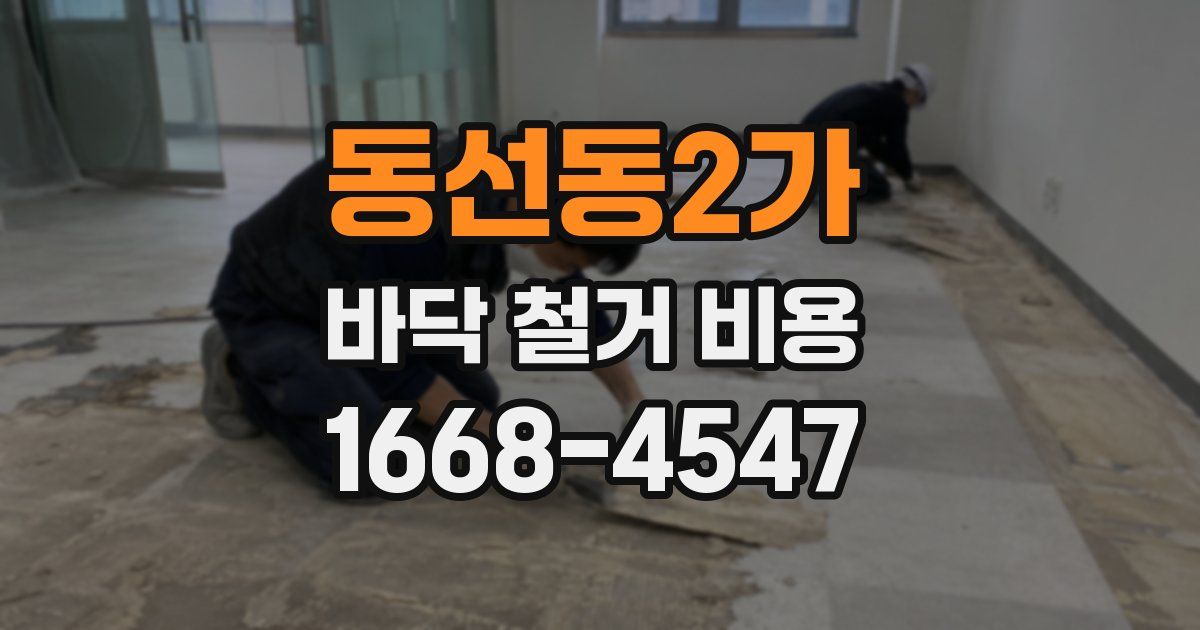 동선동2가 바닥 철거 비용