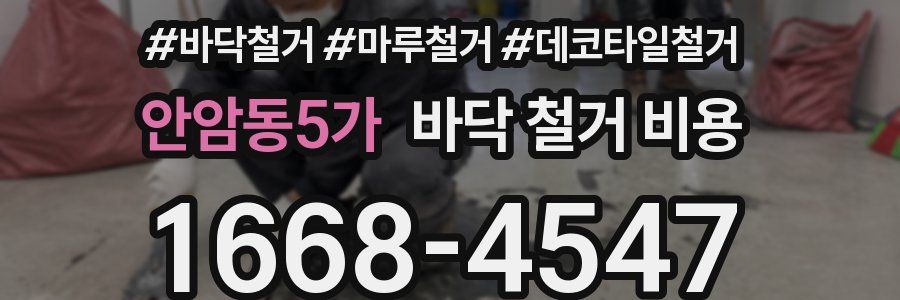안암동5가 바닥 철거 비용