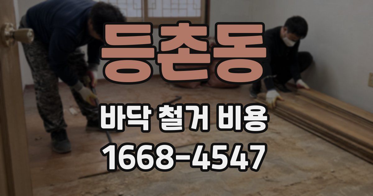 등촌동 바닥 철거 비용