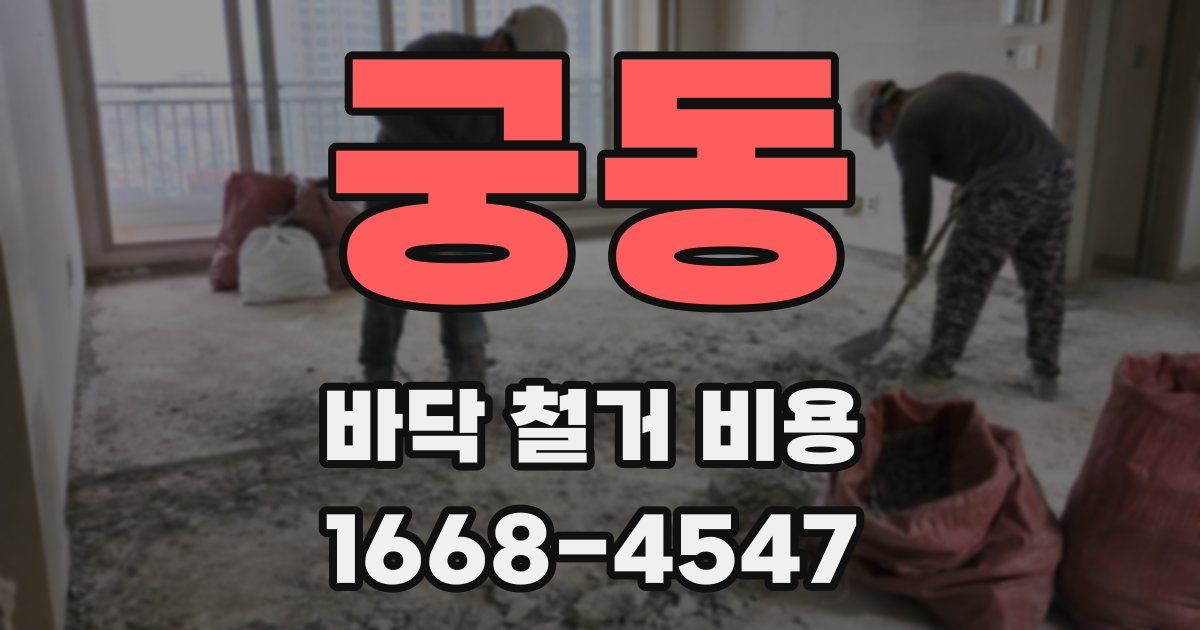 궁동 바닥 철거 비용