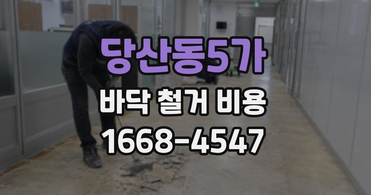 당산동5가 바닥 철거 비용