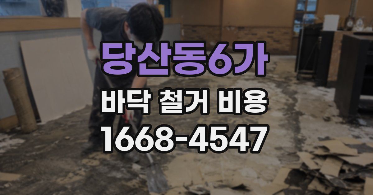 당산동6가 바닥 철거 비용