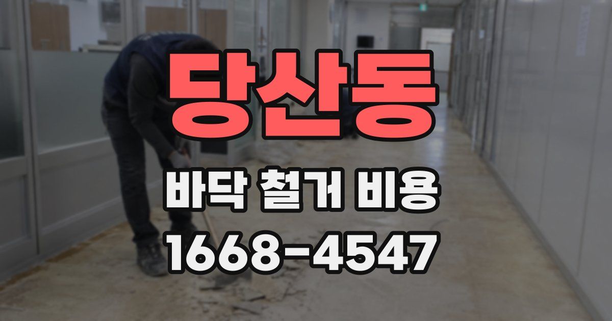 당산동 바닥 철거 비용