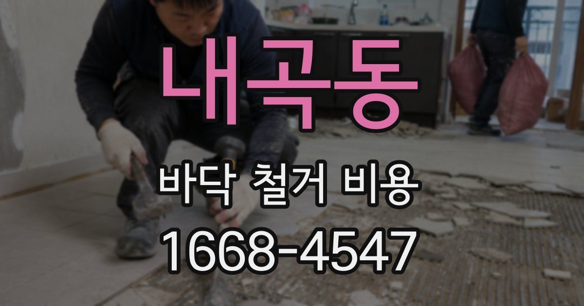 내곡동 바닥 철거 비용