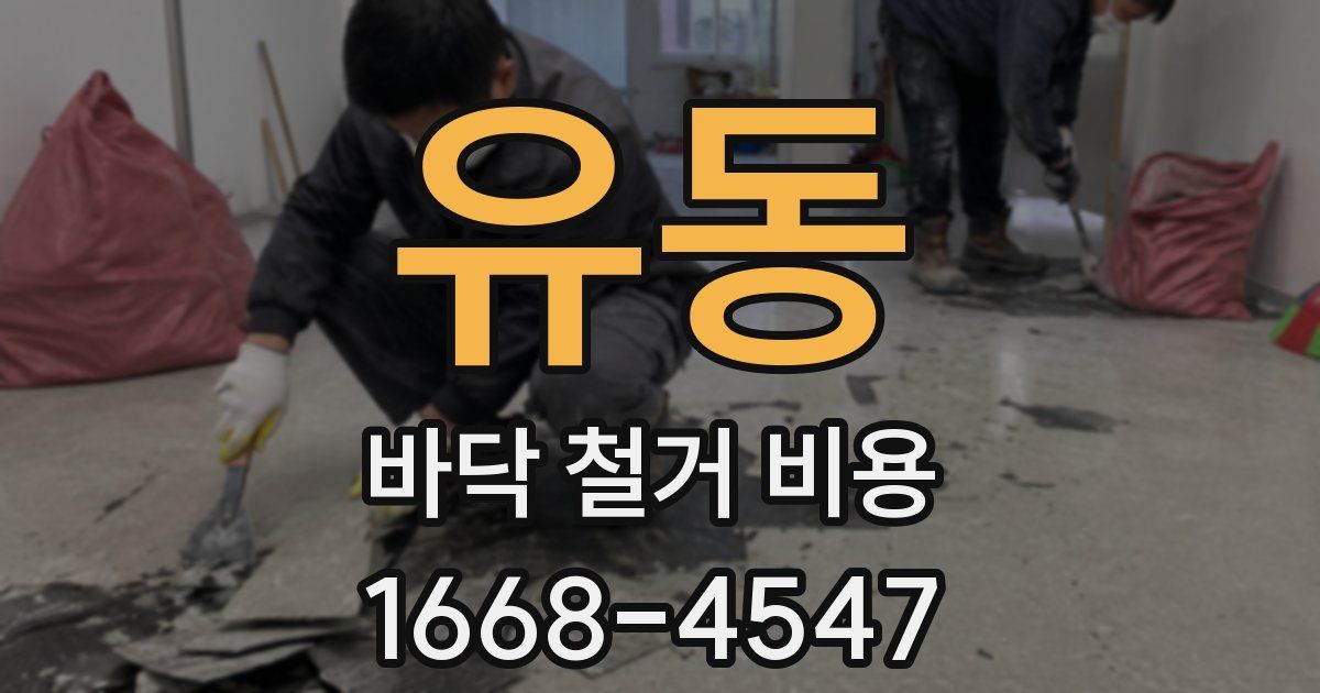 유동 바닥 철거 비용