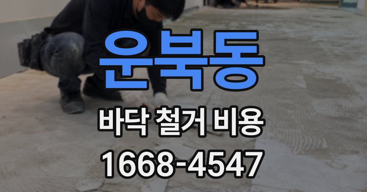 운북동 바닥 철거 비용