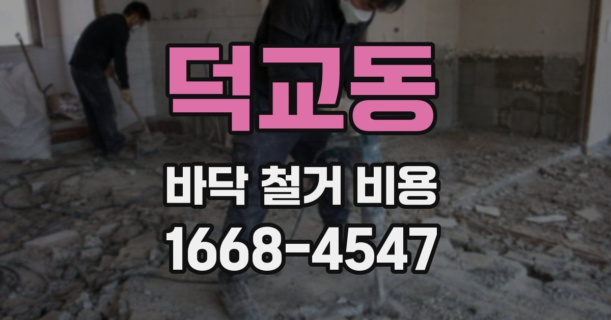 덕교동 바닥 철거 비용