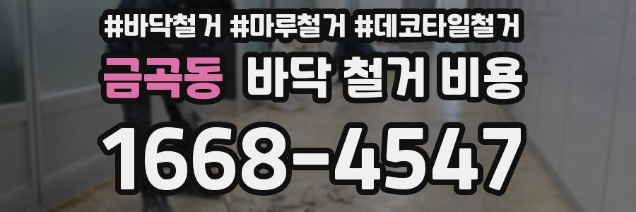 금곡동 바닥 철거 비용